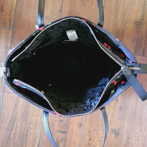 Kate Spade Women's The Little Belt Black Red Cherry Satchel Shoulder Handbag - Picture 11 of 14